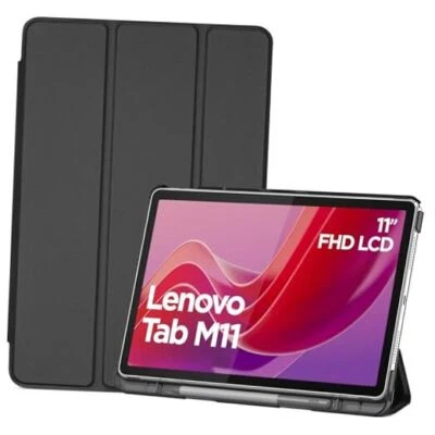  Funda inteligente para Lenovo Tab M11/Tab K11 LTE 11" 2024 TB330FU con porta bolígrafos negra Foto 1 de 4