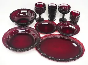 Vintage Avon Rubinrot Glas Lot - 1876 Cape Cod Sammlung - Bild 1 von 20