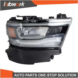 Labwork Passenger Headlight For 2019-2021 Dodge Ram 1500 Full LED W/DRL Clear - Picture 1 of 12