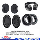 For Bose QC 2 15 25 35 AE 2 Black Headphones Replacement Ear Pads Cushions Kit
