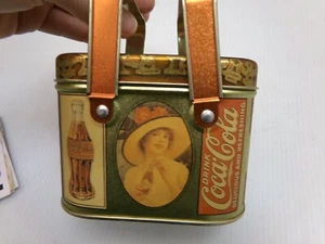 Coca Cola Collectable Tin, with handles, 5 x 5.25 - Picture 1 of 12