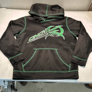 Cinch Boys Hoodie Pullover Sweatshirt Youth Kids Sz Small 6-8 Black Green Pocket - Picture 1 of 7