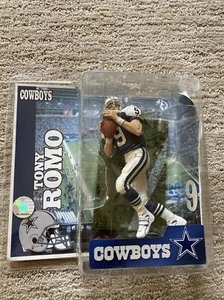 NFL DALLAS COWBOYS QB TONY ROMO RETRO Figura y paquete personalizado de fútbol americano McFarlane - Imagen 1 de 12