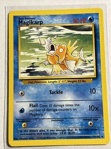 Magikarp (Light Play LP) #32/102 WOTC Juego Base de Pokémon - CON SEGUIMIENTO - Imagen 1 de 2
