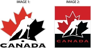 Adhesivo de vinilo de bandera de hockey vintage del equipo de Canadá para automóvil, computadora portátil, ventana, teléfono, etc. - Imagen 1 de 1