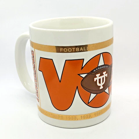 Vintage Tennessee Volunteers Football Coffee Tea Mug, Championship Dates, SEC Cover