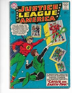 JUSTICE LEAGUE OF AMERICA #22 1963  DC Comics CRISIS ON EARTH-TWO! Free shipping