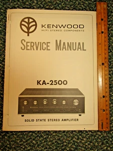 Kenwood KA-2500 Solid State Stereo Amplifier Service Manual ~ original ~ 1968 - Picture 1 of 4