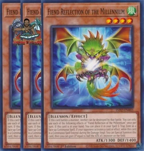 Yugioh! 3x Fiend Reflection of the Millennium INFO-EN005 Common 1st Ed NM - Picture 1 of 1