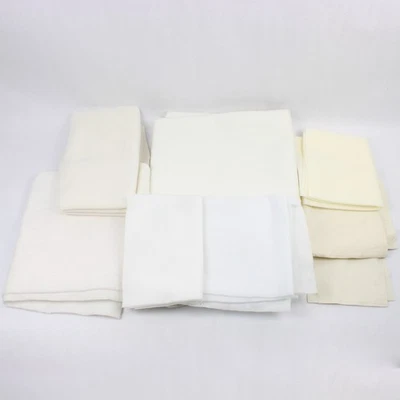 Lot De 8 Chutes De Tissu En Feutre Blanc Et Ivoire Pour Projets De Bricolage DIY - Photo 1/4