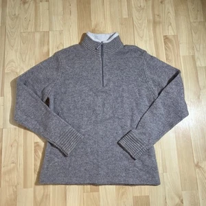 Pull pull gris WOOLRICH 1/4 zip femme taille M - Photo 1/5