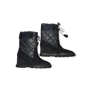 Aquatalia Caliana Boots - Women Size 8 - Black Suede - Picture 1 of 7
