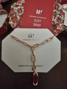 Bomb Party July 2025 Birthday "Dazzling Heartfelt Desire" NK13277 Ruby Rose Gold - Picture 1 of 2