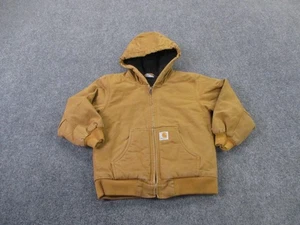 Carhartt Jacket Boys S 7 8 Canvas Heavy Puffer Lined Coat Work Outdoors Hiking - Picture 1 of 11