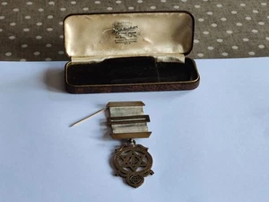 ANTIQUE 1930 MASONIC ROYAL ARCH CHAPTER FREEMASONRY JEWEL STERLING SILVER MEDAL - Picture 1 of 19