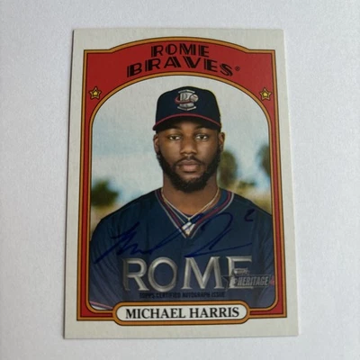 2021 Topps Heritage Minors Michael Harris II Auto Real One Autographs #ROA-MH - Image 1 of 2