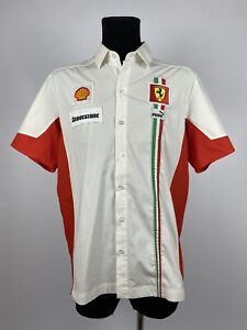 Ferrari F1 Racing Team Shirt 2007 Raikkonen World Champion White Size L