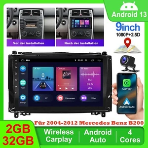 Für 2004-2012 Mercedes-Benz A/B-Klasse W169 W245 Android 13 GPS Autoradio Navi - Bild 1 von 15