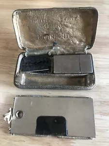 VINTAGE US ARMY GILLETTE KHAKI RAZOR SHAVING SET W Mirror. Missing Razor - Picture 1 of 8