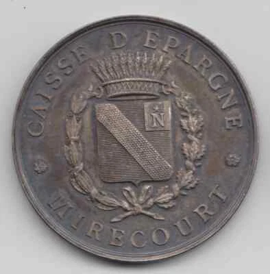Médaille Caisse d'épargne de Mirecourt 1900 - Photo 1/2