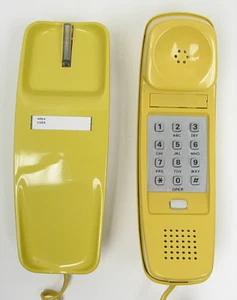 Yellow Western Electric Trimline TouchTone Desk Telephone - Full Restoration - Picture 1 of 1