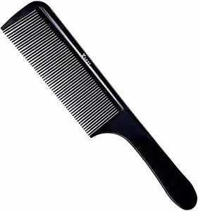 Barber Flat Top Clipper Comb Kobe Pro Carbon Fibre Blend Fade Cut Black 22cm - Picture 1 of 2