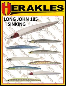 Artificiale spinning jerkbait Herakles LONG JOHN 33gr 187mm affondante - Picture 1 of 16