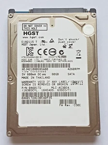 80 GB SATA HGST Endurastar HEJ421080G9SA00 4260RPM 8MB HDD 2.5 " Hard Drive - Picture 1 of 1