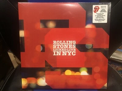 BRAND NEW LIMITED EDITION ROLLING STONES LICKED LIVE IN NYC TRIPLE WHITE VINYL - Image 1 of 4
