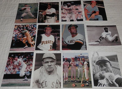 HoF Baseball Greats Postcard Set (12) Ruth Mays Aaron Clemente Koufax Kaline etc - Image 1 of 4