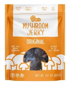 Pan's Mushroom Jerky ORIGINAL Shitake Plant Based, Vegan 2.2 Oz -11- - Picture 1 of 8