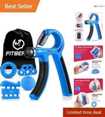 5 件装可调节阻力手柄强化套件适用于所有健身水平 — 第 1/4 张图片