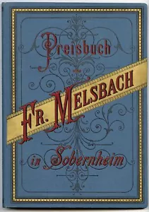 1889 Preisbuch von Fr. Melsbach in Sobernheim, Lithographenstempel aus dem viktorianischen Zeitalter - Bild 1 von 10