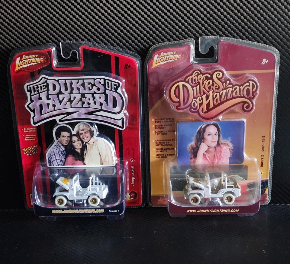 Johnny Lightning Dukes Of Hazzard Daisy's CJ-5 Jeep White Lightning Release 1 & - Image 1 of 4