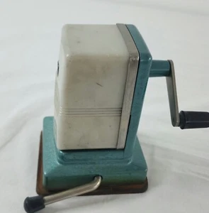 Sacapuntas Boston Vacuuette vintage turquesa verdoso no probado - Imagen 1 de 12