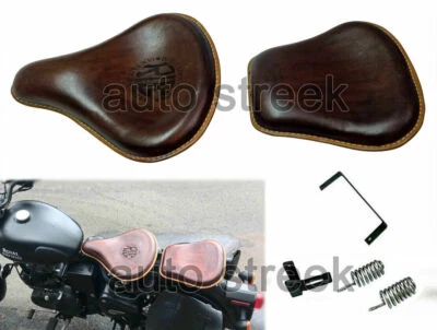 Fit For Royal Enfield Classic Seat 350 500 Lederfarben vorne und hinten Braun - Image 1 of 4