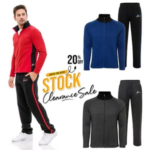 Mens Athletic Tracksuit Set Casual Running Jogging Gym Sports 2 Piece Sweatsuits - Picture 1 of 5