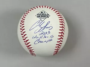Colby Lewis Signed 2023 World Series Baseball COA Texas Rangers 23 WS Champs - Picture 1 of 6