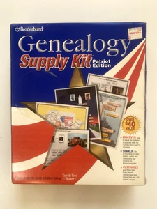 Genealogy Supply Kit CD 2002 Windows PC Software Patriot Edition Family History, - Picture 1 of 6