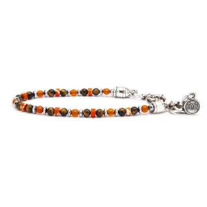 Bracciale Unisex Mono Giro Classic 4 mm Occhio di Tigre Arancio Portonovo - B... - Foto 1 di 1