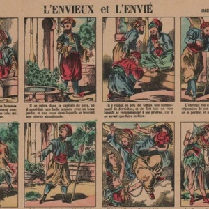 L'Vieux et l'Envié - - Imagerie d'Epinal Pellerin - Pressestich - Bild 1 von 2