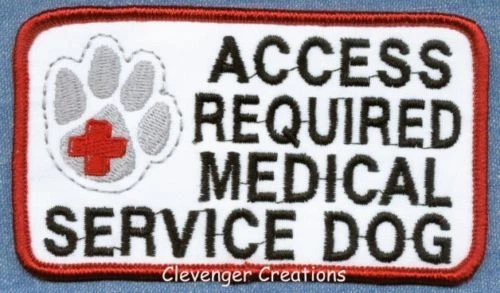 ACCESO REQUERIDO SERVICIO MÉDICO PERRO ---- parche chaleco perro servicio ---- Foto 1 de 1