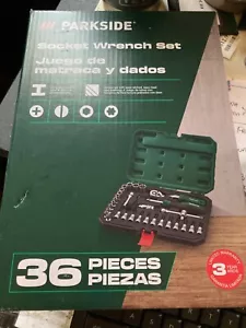 36pcs Socket Wrench Ratchet Set & Screwdriver Bits + Case High Quality CRV Steel - Picture 1 of 5