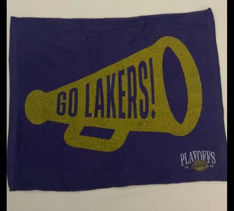 LA Lakers 2023 Playoffs Game 4 Rally Towels vs Warriors Purple megaphone Cover