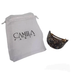 Camila Paris Onyx Wide Oval Hair Barette NEW -For Thick Hair -W/ Decorative Bag - Picture 1 of 14
