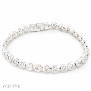 Pulsera Tenis 750/- Oro Blanco 32 Brillantes 4,44ct 17,5cm - Menze (21873) - Imagen 1 de 7