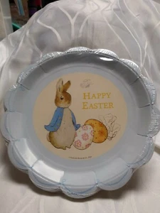 Peter Rabbit Beatrix Potter Easter Paper Plates Round Scalloped NEW 12 Pack - Picture 1 of 2