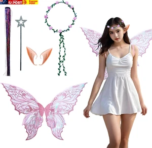 Fairy Wings Set, Fairy Wings Adult, Sparkle Butterfly Angel Costume Outfits for - Picture 1 of 7