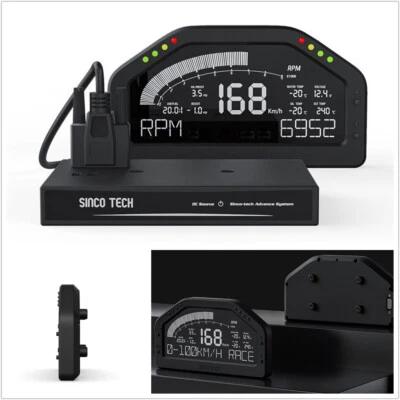 DO926 Sincotech Salpicadero Coche Carreras Medidor Pantalla Sensor Kit Multifunción Foto 1 de 4