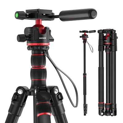 NEEWER 77"/196 cm Camera Tripod Monopod  Travel DSLR Video Stand 360° Ball Head - Image 1 of 4